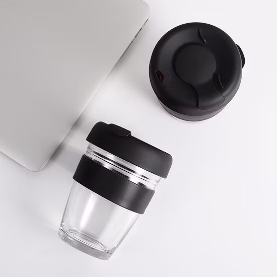 Tazas de café reutilizables de fibra de bambú, 400ml, respetuosas con el medio ambiente, tazas de café de viaje, taza para beber con tapas de silicona, lo más nuevo